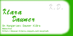 klara dauner business card
